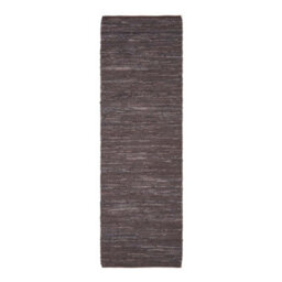 Homescapes Denver Leather Woven Rug Brown, 66 X 200 Cm - thumbnail 2