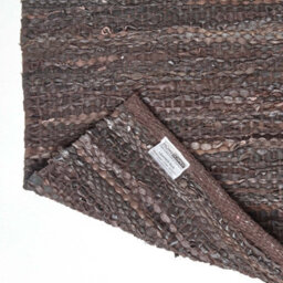 Homescapes Denver Leather Woven Rug Brown, 66 X 200 Cm - thumbnail 5