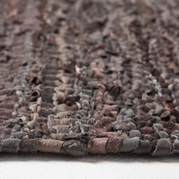 Homescapes Denver Leather Woven Rug Brown, 66 X 200 Cm - thumbnail 4