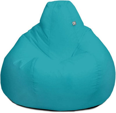 rucomfy Beanbags Rucomfy Indoor Or Outdoor Water Resistant Extra Large Adult Classic Beanbag - Turquoise Bean Bag Chair - image 1