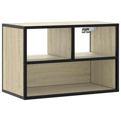Berkfield Industrial Tv Cabinet Sonoma Oak 60X31X39.5 Cm Engineered Wood And Metal