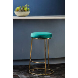 Orsina Manhattan Green Velvet Bar Stool - thumbnail 4