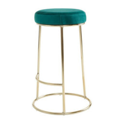 Orsina Manhattan Green Velvet Bar Stool - thumbnail 3