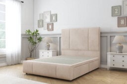 "Sloomy Lisbon Sand Naples Divan Bed 4 Drawers-54"" Floor Standing Headboard 12"" Footboard 6' Super King" - thumbnail 1