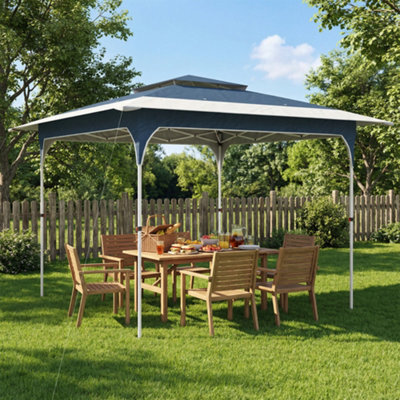 Outsunny 3.5 X 3.5 M Pop Up Gazebo, Upf50+ One-Push Party Tent, Blue - image 1