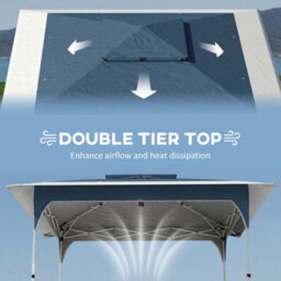 Outsunny 3.5 X 3.5 M Pop Up Gazebo, Upf50+ One-Push Party Tent, Blue - thumbnail 5