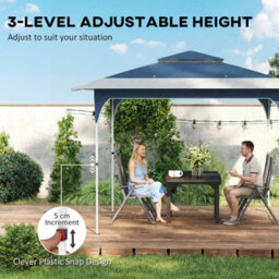 Outsunny 3.5 X 3.5 M Pop Up Gazebo, Upf50+ One-Push Party Tent, Blue - thumbnail 7