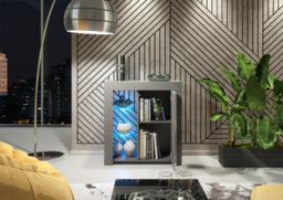 Sideboard Tv Unit Modern Cabinet Cupboard Tv Stand Living Room High Gloss Doors - Dark Grey - thumbnail 8