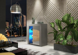 Sideboard Tv Unit Modern Cabinet Cupboard Tv Stand Living Room High Gloss Doors - Dark Grey - thumbnail 9