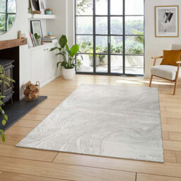 Perla Modern Abstract Action Living Room Area Rug Metallic Sheen Contemporary Hallway Runner Resin-Grey 160X230 Cm - thumbnail 1