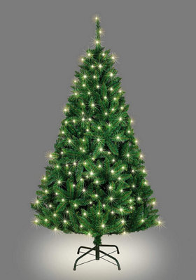 Shatchi 4Ft Prelit Green Bushy Imperial Pine Christmas Tree Warm White Leds - image 1