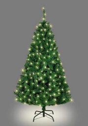 Shatchi 4Ft Prelit Green Bushy Imperial Pine Christmas Tree Warm White Leds - thumbnail 1