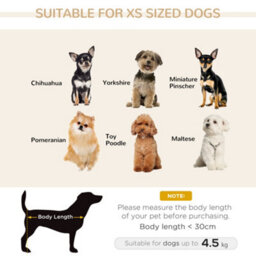 Pawhut Dog Sofa Cat Couch Bed For Xs Dogs W/ Removable Sponge Cushion - Grey - thumbnail 4