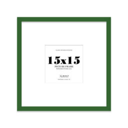"15X15"" Green Picture Frame - 15X15"" Square Frame With 11X11"" Mount For 15X15""/11X11"" Pictures Art Deco Style Gallery Wall, 1 Pack" - thumbnail 1