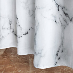 Neel Blue Marble Shower Curtain, Grey & White Polyester Bathroom Curtain With 12 Hooks - 180X200Cm - thumbnail 7