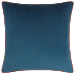 furn. Furn Meridian Velvet Feather Filled Cushion, Petrol/blush, 45 X 45Cm