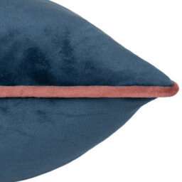 furn. Furn Meridian Velvet Feather Filled Cushion, Petrol/blush, 45 X 45Cm - thumbnail 4