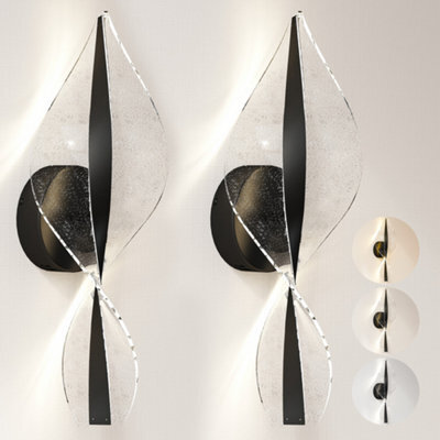 Homcom 2 Pack Led Spiral Wall Lights Modern Indoor 13W - image 1
