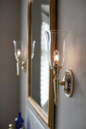 Elegant Ip44 Wall Light With Clear Glass Shade And Polished Brass Finish - Led G9 3.5W Included - thumbnail 3