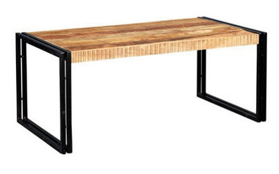 Buttercup Farm Cosmo Industrial Large Coffee Table - Solid Mango Wood - L60 X W110 X H45 Cm - image 1