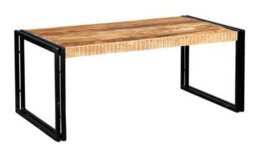 Buttercup Farm Cosmo Industrial Large Coffee Table - Solid Mango Wood - L60 X W110 X H45 Cm - thumbnail 1