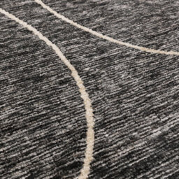 Black Abstract Modern Easy To Clean Rug For Bedroom & Living Room-200Cm X 290Cm - thumbnail 2