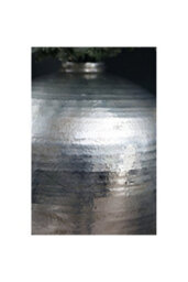 Hammered Silver Astral Floor Vase, Modern Metallic Decor - thumbnail 4