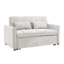 Home Detail Harry Pull-Out Sofa Bed, Grey Linen - thumbnail 3