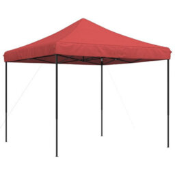Walplus Foldable Party Tent Garden Gazebo Canopy Pop-Up Burgundy 292X292X315 Cm - thumbnail 2