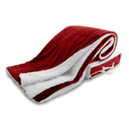 Bedlooms Burgundy Sherpa Throw Blanket, Reversible & Lightweight Bed & Sofa Blanket, King 200X240Cm - thumbnail 2