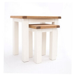 Cabinet Bits Lovere Off White Set Of 2 Nest Of Tables - thumbnail 2