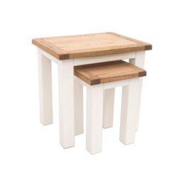 Cabinet Bits Lovere Off White Set Of 2 Nest Of Tables - thumbnail 3