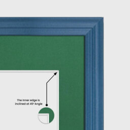 AK Frames 50X20Cm Navy Blue Classic Multi Photo Frame With Emerald Mount - Holds 4 Apertures (4X) 6X4 Photos - thumbnail 7