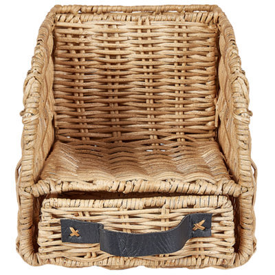Beliani Light Rattan Desk Paper Organizer With Drawer, Compact File Tray For Letters And Stationery - image 1