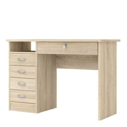 Wyld Haus Billabong Natural Oak Effect 5-Drawer Office Desk - thumbnail 4