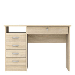 Wyld Haus Billabong Natural Oak Effect 5-Drawer Office Desk - thumbnail 3