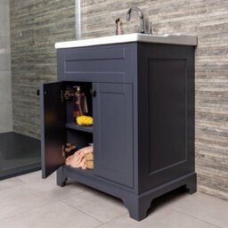Plum&clay Belmont Charcoal Blue Traditional Floor Standing Vanity Unit & Ceramic Basin (W)614mm - thumbnail 5