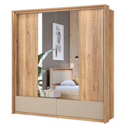 Arte Elegant Oak Mauvella & Congo Impressio 63 Sliding Door Wardrobe W2090mm H2190mm D630mm - Spacious Storage, Modern Design - thumbnail 4