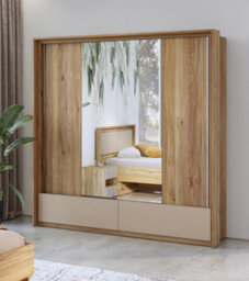 Arte Elegant Oak Mauvella & Congo Impressio 63 Sliding Door Wardrobe W2090mm H2190mm D630mm - Spacious Storage, Modern Design - thumbnail 5