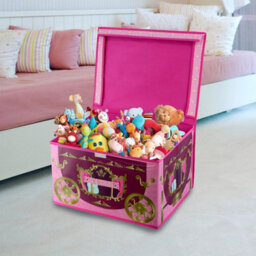GEEZY The Magic Toy Shop Toy Storage Box Large Collapsible Folding Jumbo Carriage Design Chest For Kids - thumbnail 6