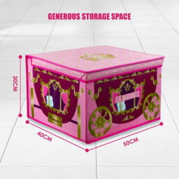 GEEZY The Magic Toy Shop Toy Storage Box Large Collapsible Folding Jumbo Carriage Design Chest For Kids - thumbnail 5
