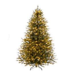 QGS 6Ft (180Cm)  Rocky Mountain Pine - Premium Pre-Lit Artificial Christmas Tree - 340 Pre Lit Led Lights - thumbnail 3