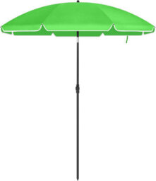 Songmics Beach Umbrella, Tilt Adjustable Parasol With Sun Protection, Height Adaptable, Carry Bag, For Patio Balcony Garden, Green - thumbnail 9
