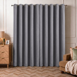 Aspire Homeware Charcoal Linen 100% Blackout Curtain-Thermal Insulated Eyelet Room Darkening Window Curtain Pair (W)168Cmx(D)183Cm - thumbnail 9