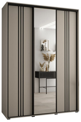 Arte Elegant Dakota Vii Sliding Door Wardrobe 1800mm - Spacious Storage With Mirrored Door, Hanging Rails, And Shelves H2350mm D600mm - image 1