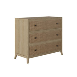 Wyld Haus Trancoso 3-Drawer Chest Natural Oak & Woven Cane - thumbnail 5
