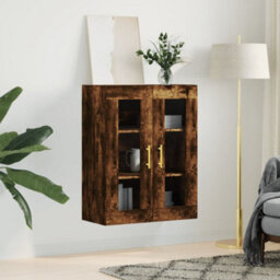 Berkfield Wall Mounted Cabinet Smoked Oak 69.5X34X90 Cm - thumbnail 3