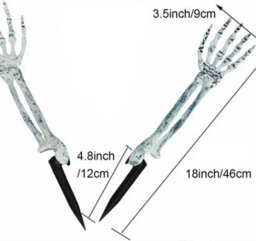Halloween Skeleton Arm Garden Stakes  Graveyard Lawn & Outdoor Decoration - thumbnail 2
