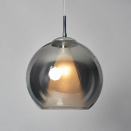 Litecraft Otis Smoke Glass Ceiling Pendant Light - Chrome - thumbnail 3