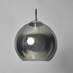 Litecraft Otis Smoke Glass Ceiling Pendant Light - Chrome - thumbnail 4